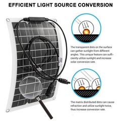 20000W Peak Solar System Kit Flexible Panel DC 12V/24V To AC 110V/220V Inverter