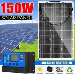 150W Mono Solar Panel for 12V-24V Solar Kit Off Grid With 30A Controller Free