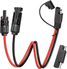 ELECTOP Solar Panel Connector Cable, 10AWG SAE Connector to Male & Female Sol…