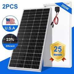 NEW 400 Watt 12 Volt Monocrystalline Solar Panel Kit For Camping Home RV Battery