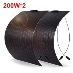 400W Watt Flexible Solar Panel 12V Mono Home RV Rooftop Camping Off-Grid Power