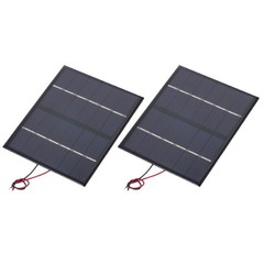 MECCANIXITY 2 Pcs 6V 1.68W 280mA Mini Solar Panels, Small Black
