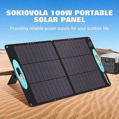 100W Portable Foldable Solar Panel ETFE IP68 High Efficiency Charger