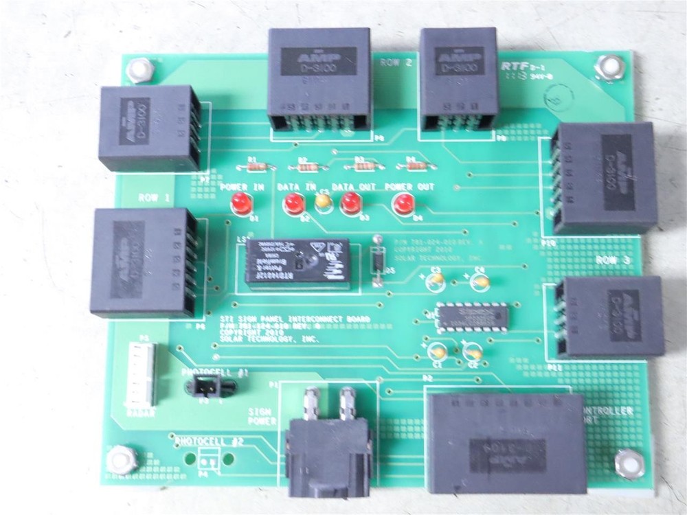 STI Sign Panel Interconnect Board 781-124-010 Rev 0 SolarTech Silent Messenger