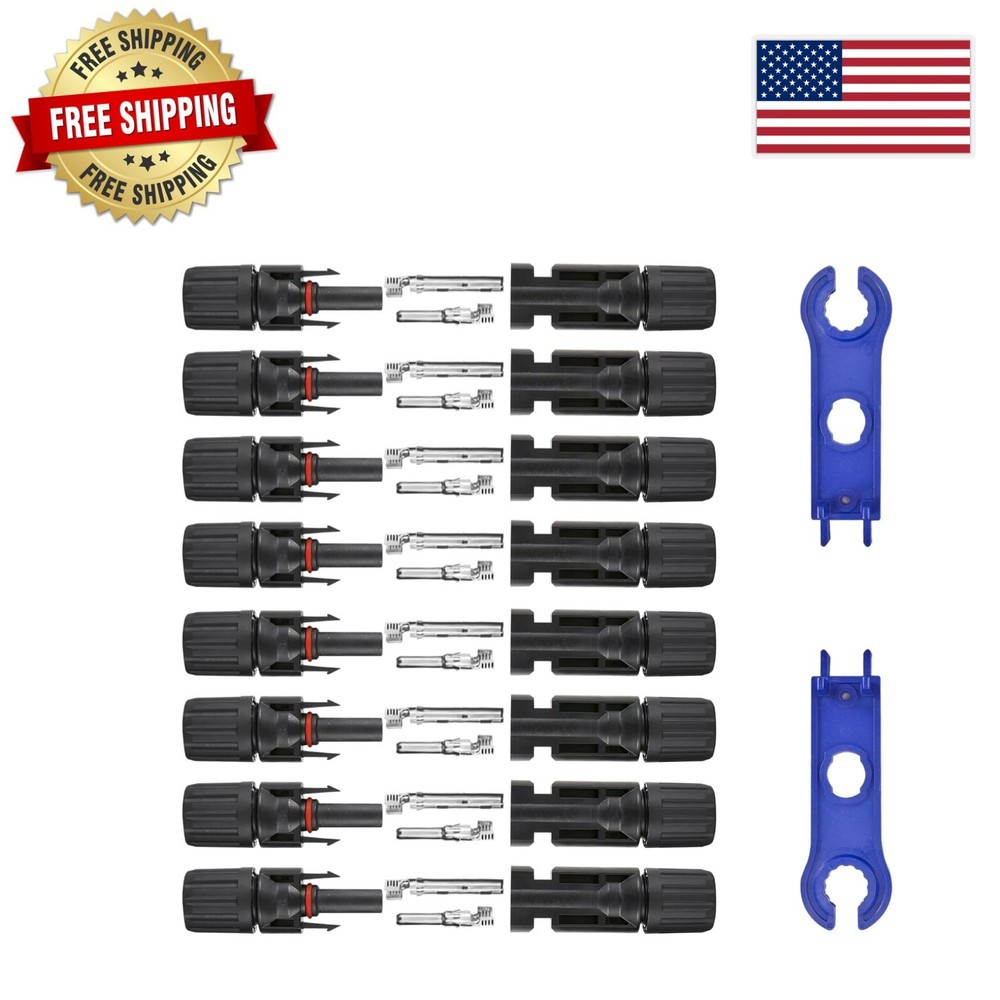 16 PCS Male/Female Solar Panel Connectors – Weather-Resistant Kit