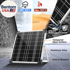 12V Solar Battery Charger – 20W Waterproof Solar Panel Kit with Smart MPPT Contr