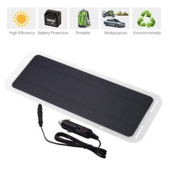 12V 5W Car Battery Solar Panel Portable Solar Power Monocrystal Backup Charger