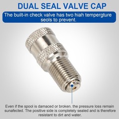 V2B Double Seal Valve Stem Cap, Suitable for High Pressure Truck, Car, RV, Bu…