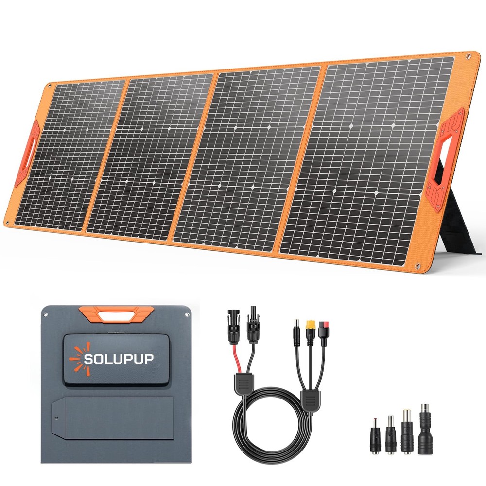 200 Watt Portable Solar Panel for Power Station, 24% High Efficiency Foldable…