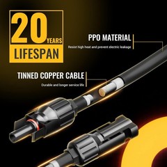 Solar Panel Y Connectors 6 to 1 Male Female Parallel Cable