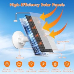 7W Solar Panel for Outdoor Eufycam 2/2 Pro/2C/2C Pro/E20/E40/E | 7W-1Pack