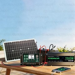 Grennova 1500W Complete Off-Grid Solar System Outdoor Solar Power Station Kit Pr