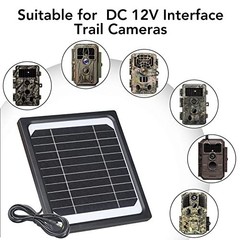 5W 12V Solar Panel Kit for Trail Cameras – Waterproof Charger with 5200mAh Batte