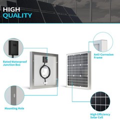 ACOPOWER HY050-12P 50W 12V Mono Solar Panel Battery Charger