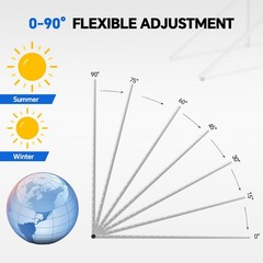 45″ Solar Panel Mount Brackets Adjustable Solar Panel Tilt Mount Brackets for…
