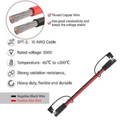 MOOKEERF SAE Extension Cable 10 AWG – 20FT SAE to SAE Quick Disconnect Wire
