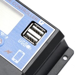 60A Solar Panel Battery Regulator Charge Controller PWM LCD Dual USB 12V24V