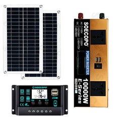 US 10000W Solar Kit | Includes Inverter, 2pcs 200W Solar Panels 100A ControlleOB