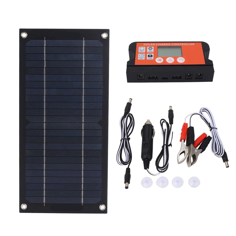 15W Monocrystalline Solar Panel Kit 18V 600W Power MPPT Controller For 12V RV
