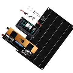 10000W Inverter 800WSolar Panel Solar Power Generator 100A Home 110V Grid Syst