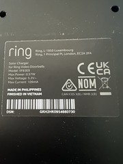 OEM Ring Solar Charger 5F83E9 for Battery Doorbells Compatible w/ Video Doorbell
