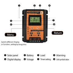 2PCS 30A 12/24V Solar Charger Controller Panel Battery Regulator#