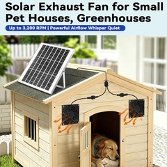 Solar Powered Fan Kit Weatherproofed Exhaust Fan Air Ventilation Equipment W/