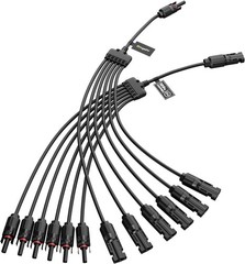 Solar Panel Y Connectors 6 to 1 Male Female Parallel Cable