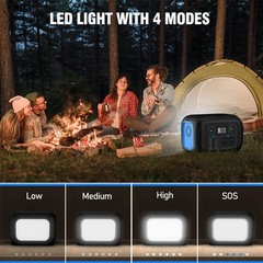 Portable Power Station 600W Power Bank 296Wh Solar Generator Lithium Battery …