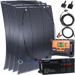 400W Solar Panel Kit 12V Battery Charger w/ Controller Inverter Caravan Boat RV