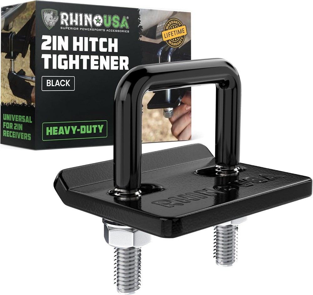 Rhino USA Hitch Tightener Anti-Rattle Clamp – for 2in Hitches | Heavy Duty Steel