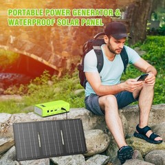 24000mAh/65W Solar Generator 30W with Panels Included, 88Wh Portable Power St…