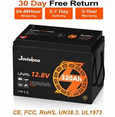 12V 320Ah Mini LiFePO4 Lithium Battery Cycle Deep BMS for Solar RV Off-grid Boat