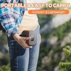 Portable Power Station 120W, Power Bank with AC Outlet, Portable Grey Orange