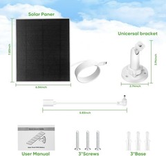 5W Solar Charger for Ring Cameras – Waterproof, Adjustable Bracket Included