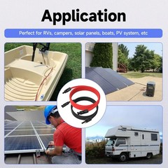 10AWG Solar Extension Panel Cable – 10FT Solar Wire with Solar Panel Adaptor Kit