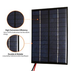 Solar Panel Module with Clips Battery Charge Waterproof for Outdoor Camping L8O3