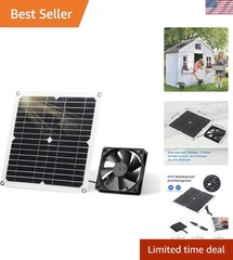 High-Efficiency 12W Weatherproof Solar Fan for Greenhouses & Pet Shelters