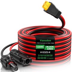 12AWG Solar To XT60 Charging Cable 25Ft For Portable Power Station Solar Panel