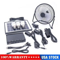 Portable Solar Power Panel Generator Kit Camping Battery Pack Power Station ~