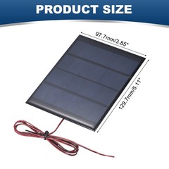 6V 1.38W 230mA Mini Solar Panels with Cable, 129.7 x 97.7mm