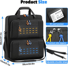 Solar Panel Storage Bag, Padded Carrying Case Fits for 2 Panels, Water-Resistant