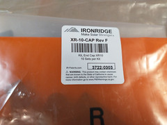 10 sets of Ironridge Solar XR-10-Cap End Caps Rev F (10 Right & 10 Left Caps)