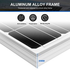 600W 12V Mono Solar Panel PV Panel Solar Camping Garden Rooftop Marine Off Grid