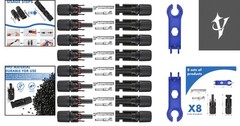 16 PCS Male/Female Solar Panel Connectors – Weather-Resistant Kit