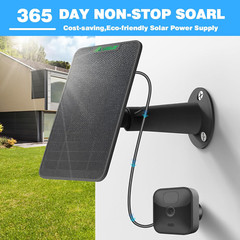 6W Solar Panel for Blink Camera Outdoor, Solar Charger with Battery Compatible w
