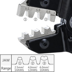 Solar PV Cable Crimping Tool for Solar Connectors, AWG14-10 (2.5/4/6Mm²) – 7 Inc