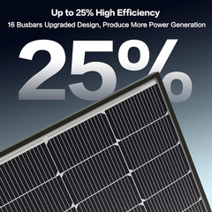 300 Watt Solar Panels, N-Type 16BB 300W Bifacial Solar Panel, 25% High Efficienc
