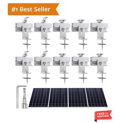 Solar Panel Mounting Brackets Kit 10Pcs Solar Roof Mount Kit for 1-4 Pieces, …