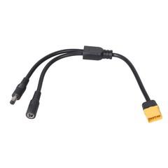 28cm XT60 Male Female To DC55215.5×2.1mm Power Cord For Outdoor Power Supply